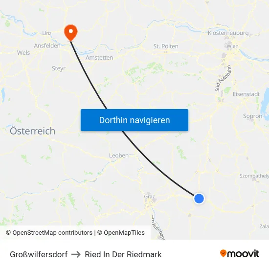 Großwilfersdorf to Ried In Der Riedmark map