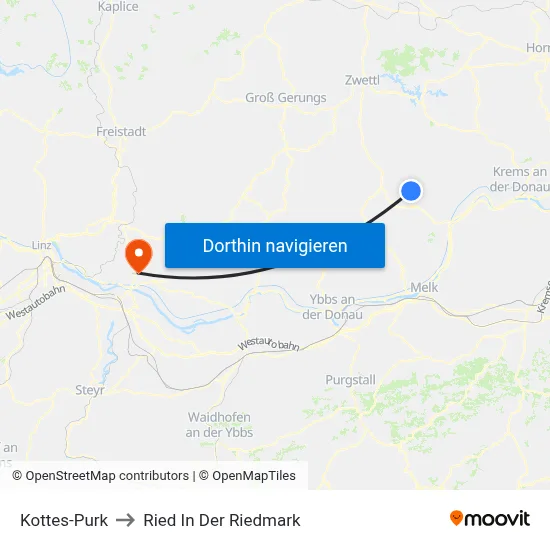 Kottes-Purk to Ried In Der Riedmark map