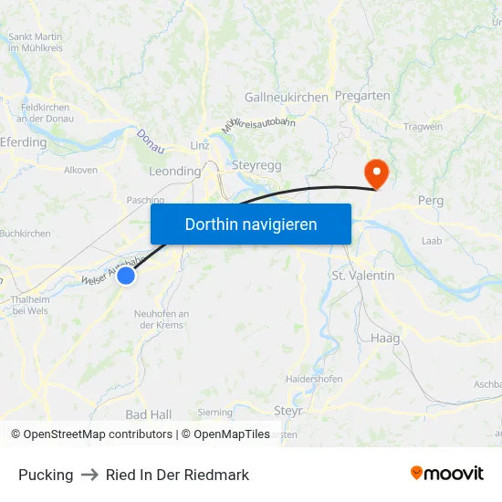 Pucking to Ried In Der Riedmark map