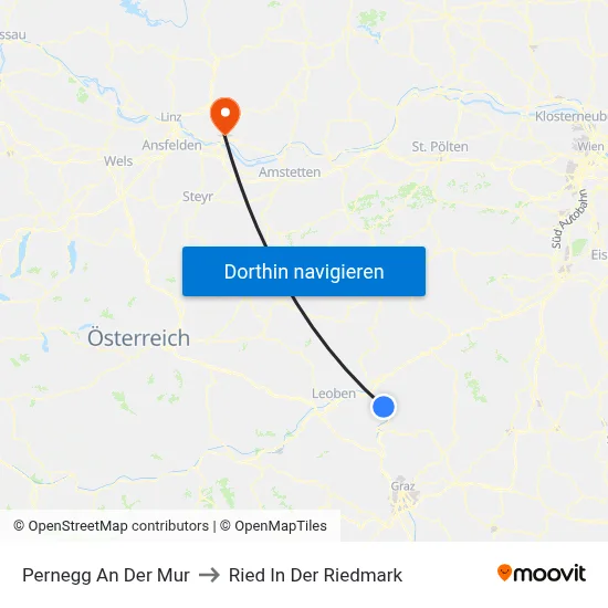 Pernegg An Der Mur to Ried In Der Riedmark map
