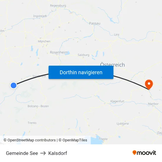 Gemeinde See to Kalsdorf map