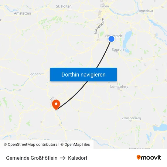 Gemeinde Großhöflein to Kalsdorf map