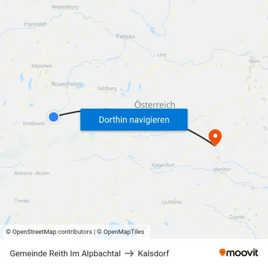 Gemeinde Reith Im Alpbachtal to Kalsdorf map