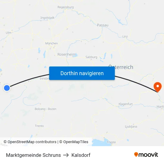 Marktgemeinde Schruns to Kalsdorf map