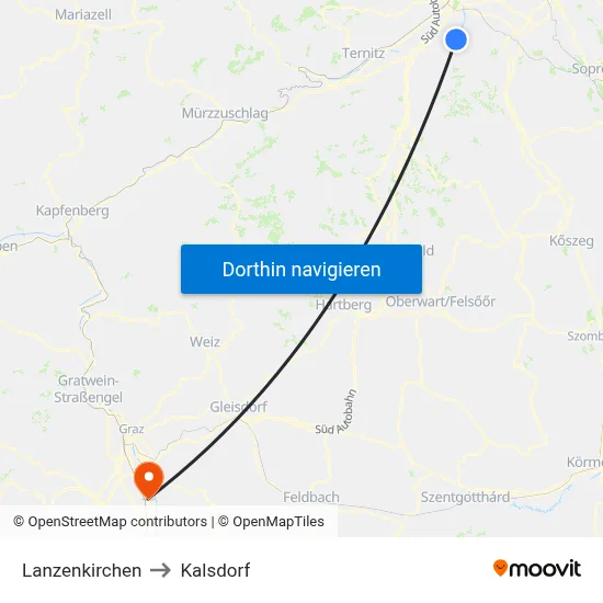 Lanzenkirchen to Kalsdorf map