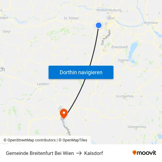 Gemeinde Breitenfurt Bei Wien to Kalsdorf map
