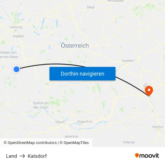 Lend to Kalsdorf map