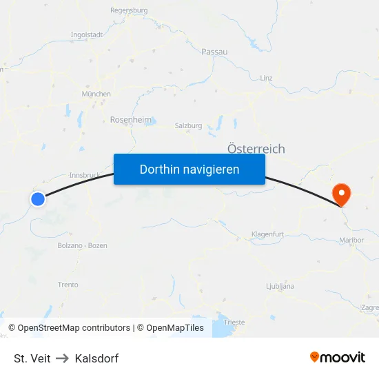 St. Veit to Kalsdorf map