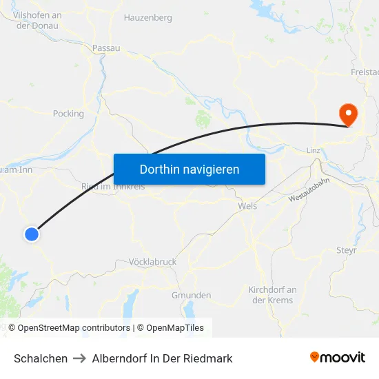 Schalchen to Alberndorf In Der Riedmark map