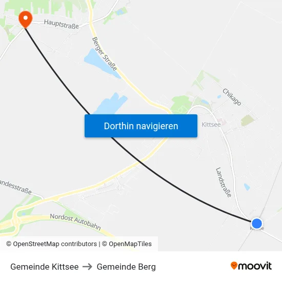 Gemeinde Kittsee to Gemeinde Berg map