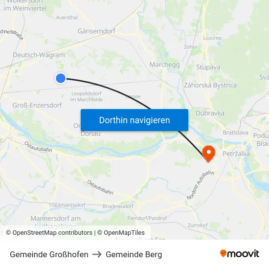Gemeinde Großhofen to Gemeinde Berg map