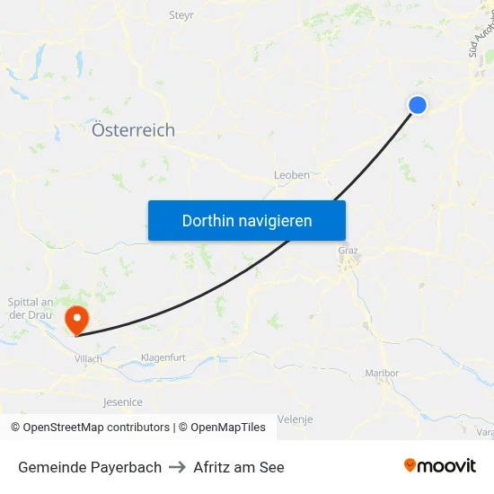 Gemeinde Payerbach to Afritz am See map