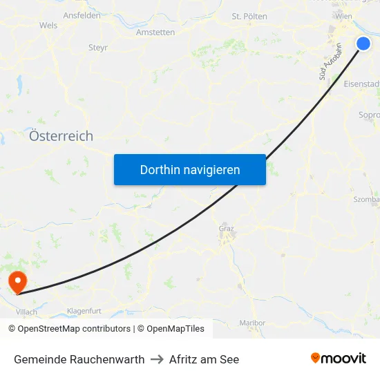 Gemeinde Rauchenwarth to Afritz am See map