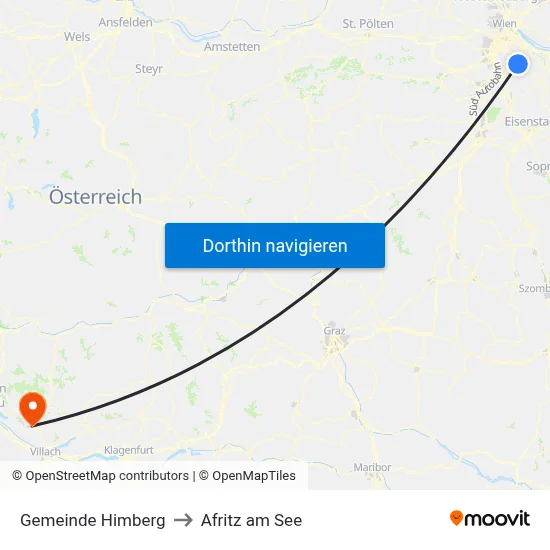 Gemeinde Himberg to Afritz am See map