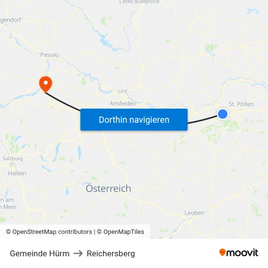 Gemeinde Hürm to Reichersberg map