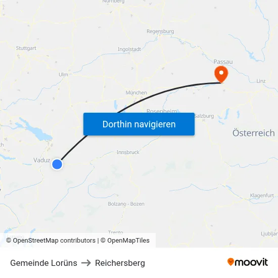 Gemeinde Lorüns to Reichersberg map