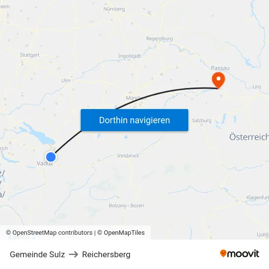Gemeinde Sulz to Reichersberg map