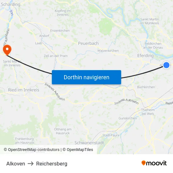 Alkoven to Reichersberg map