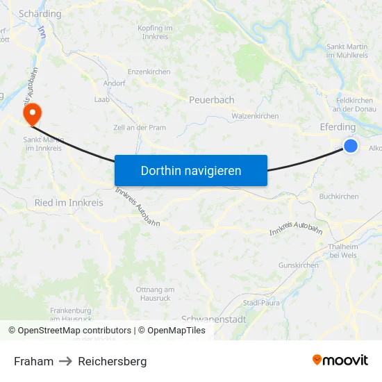 Fraham to Reichersberg map