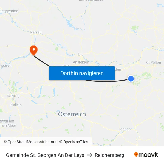 Gemeinde St. Georgen An Der Leys to Reichersberg map
