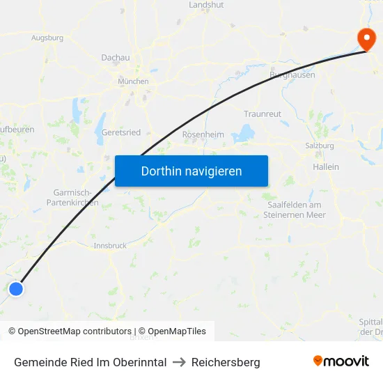 Gemeinde Ried Im Oberinntal to Reichersberg map