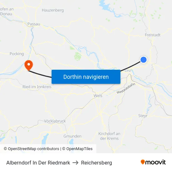 Alberndorf In Der Riedmark to Reichersberg map