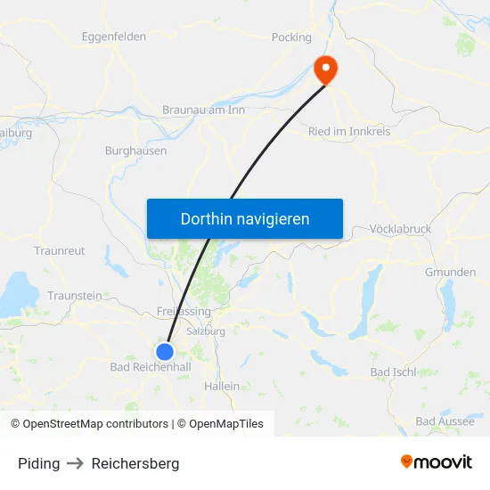 Piding to Reichersberg map