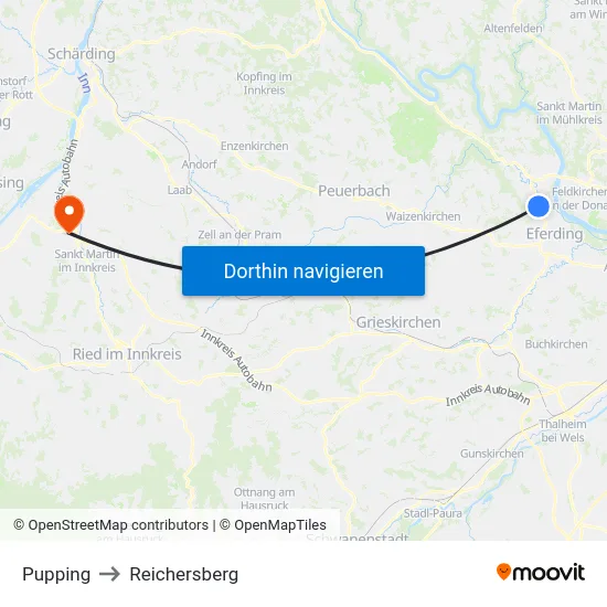 Pupping to Reichersberg map