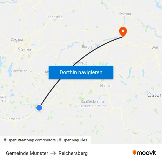 Gemeinde Münster to Reichersberg map
