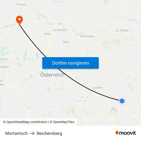 Mortantsch to Reichersberg map
