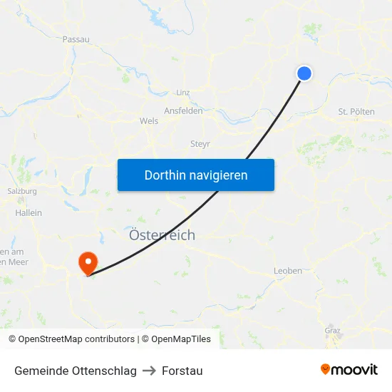 Gemeinde Ottenschlag to Forstau map