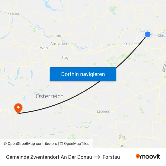 Gemeinde Zwentendorf An Der Donau to Forstau map