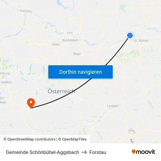 Gemeinde Schönbühel-Aggsbach to Forstau map