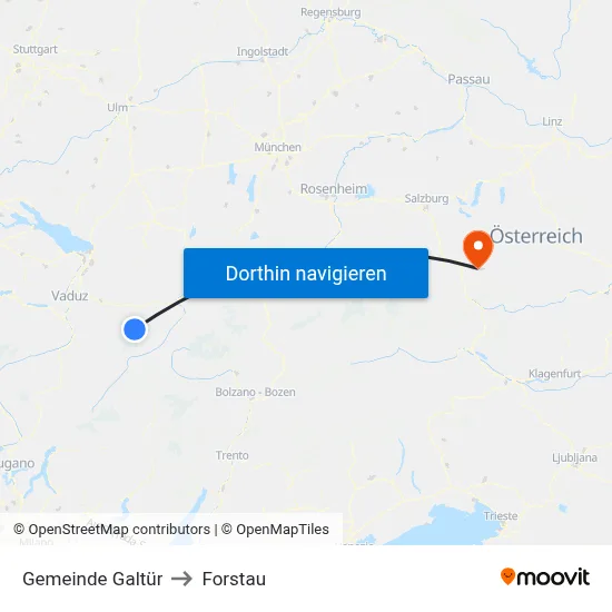 Gemeinde Galtür to Forstau map