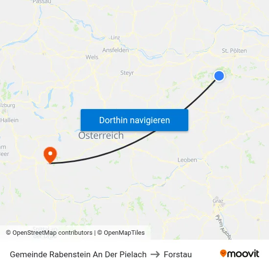 Gemeinde Rabenstein An Der Pielach to Forstau map