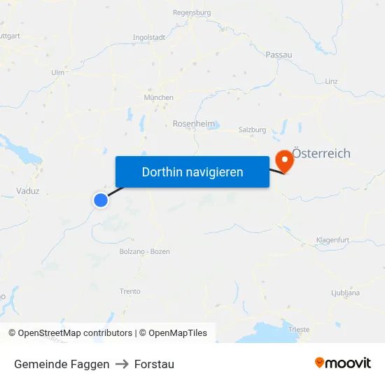 Gemeinde Faggen to Forstau map