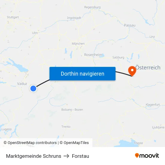 Marktgemeinde Schruns to Forstau map