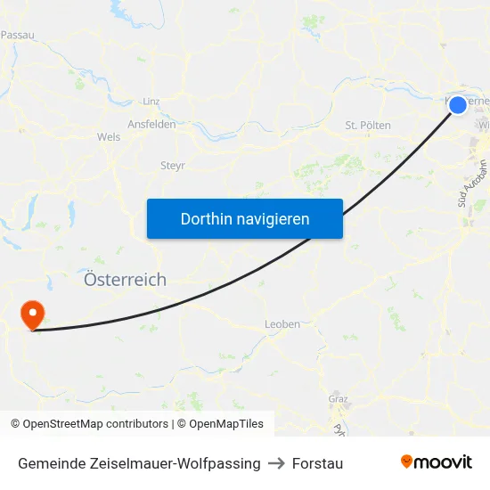 Gemeinde Zeiselmauer-Wolfpassing to Forstau map