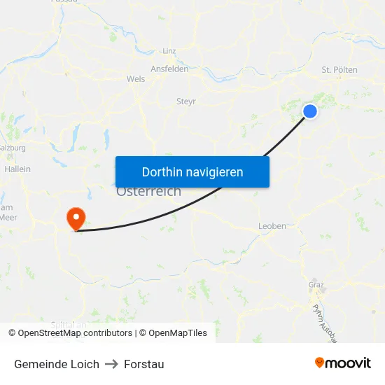 Gemeinde Loich to Forstau map