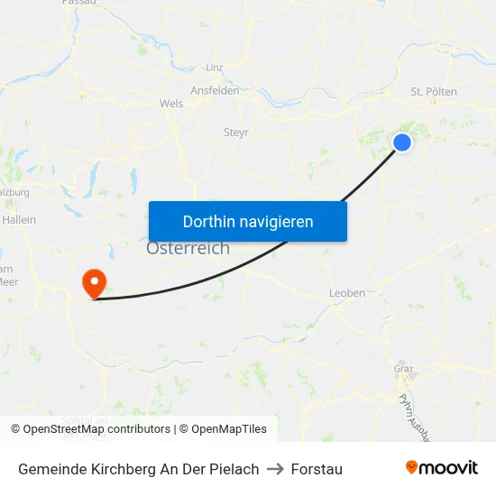 Gemeinde Kirchberg An Der Pielach to Forstau map