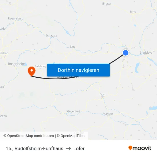 15., Rudolfsheim-Fünfhaus to Lofer map
