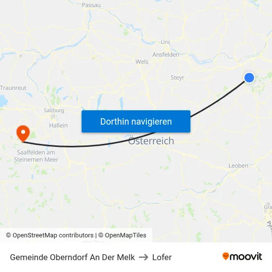 Gemeinde Oberndorf An Der Melk to Lofer map