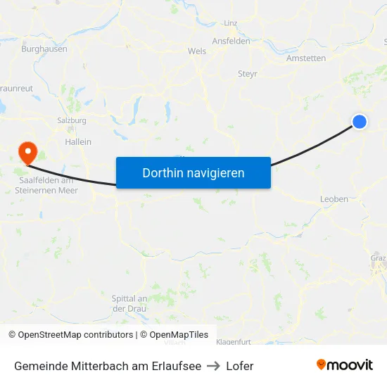 Gemeinde Mitterbach am Erlaufsee to Lofer map