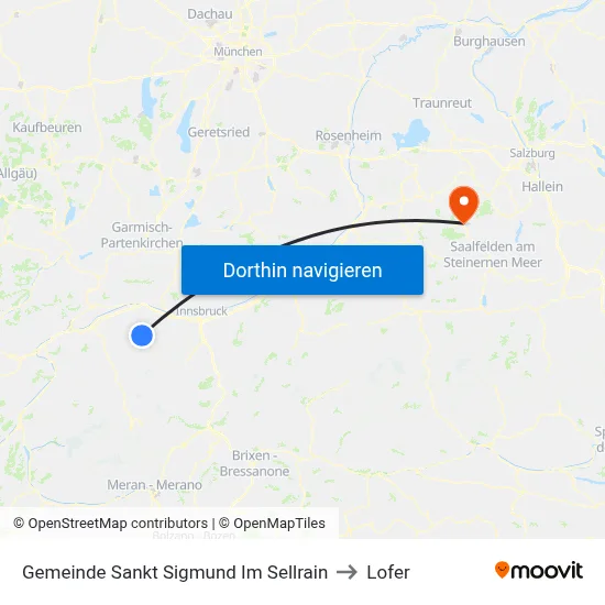Gemeinde Sankt Sigmund Im Sellrain to Lofer map