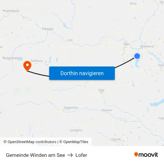 Gemeinde Winden am See to Lofer map