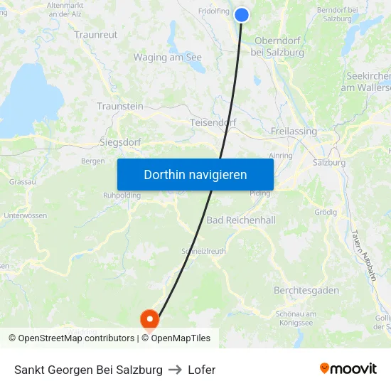 Sankt Georgen Bei Salzburg to Lofer map