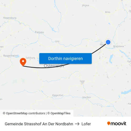 Gemeinde Strasshof An Der Nordbahn to Lofer map