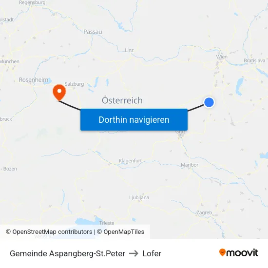 Gemeinde Aspangberg-St.Peter to Lofer map