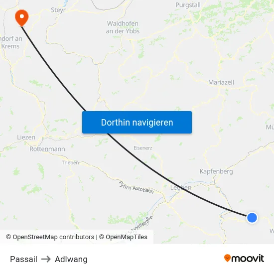 Passail to Adlwang map