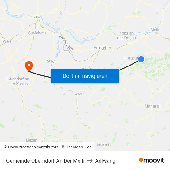 Gemeinde Oberndorf An Der Melk to Adlwang map
